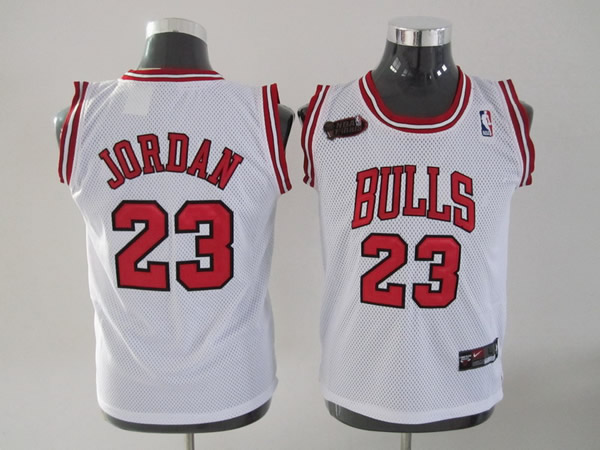 NBA Kids Chicago Bulls 23 Michael Jordan Authentic White Youth Jersey